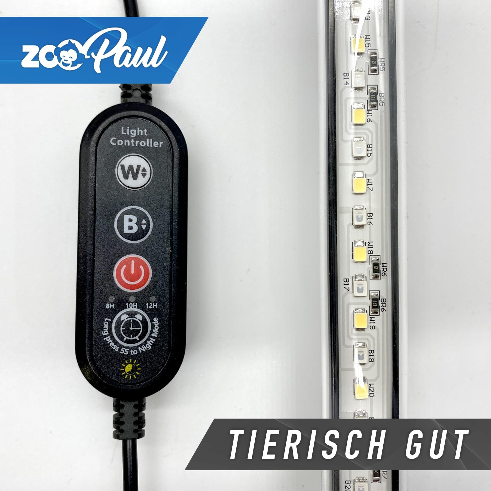 ZooPaul DayNight LED Aquarium Beleuchtung Tag und Nacht Terrarium Pflanzenlicht 93,5cm 16,8W