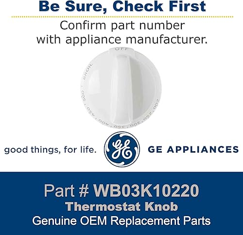 Miniatura 2 de Ge neral Electric WB03K10220 - Pomo de termostato para estufa/horno