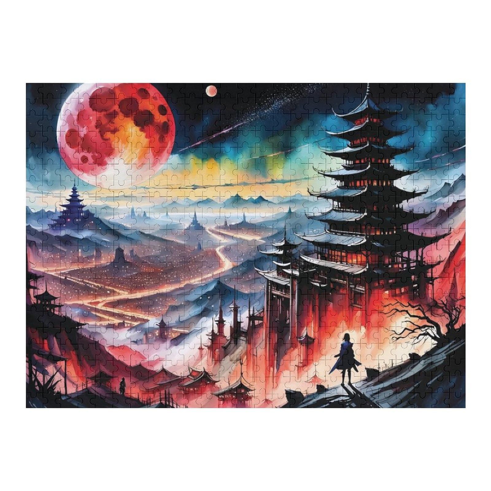 Jigsaws for Adults 1000pcs(52x38cm) Japan Landscape Teenagers Puzzles Toy Wall Decor Staycation Kill Time Deal As Gifts for The Whole Family 1000pcs(52x38cm) — image 1