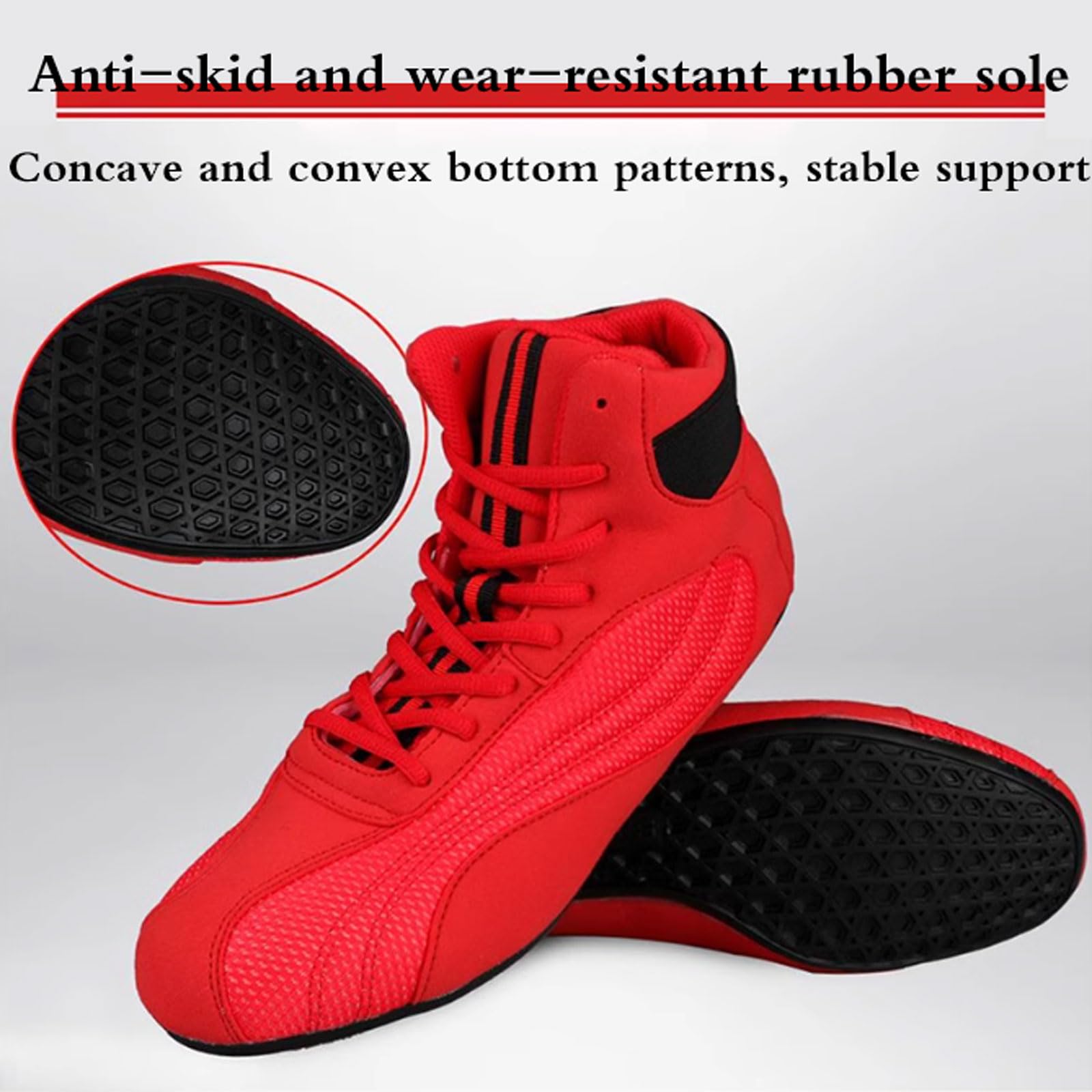 Zapatos De Boxeo,Botas De Boxeo,Zapatos De Culturismo,Wrestling Botas,Boxing Shoes,Calzado De Boxeo,Zapato Luchador,CóModo,Antideslizante,para Hombres,Mujeres,Adolescentes,NiñOs