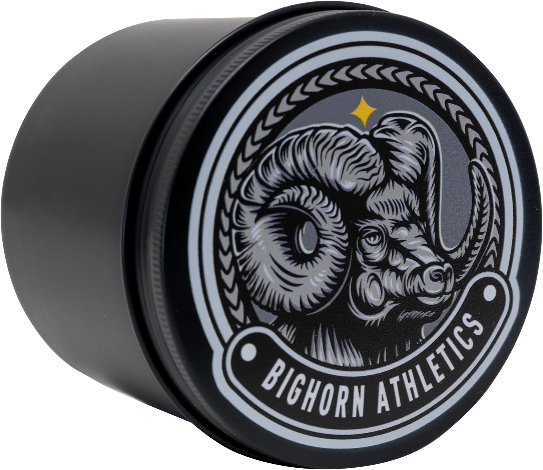Bighorn AthleticsBlack Aluminium Tin Can Holder for Athletic Finger Tape, Medium | Holds 8 Rolls of 0.3-Inch Athletic Tape