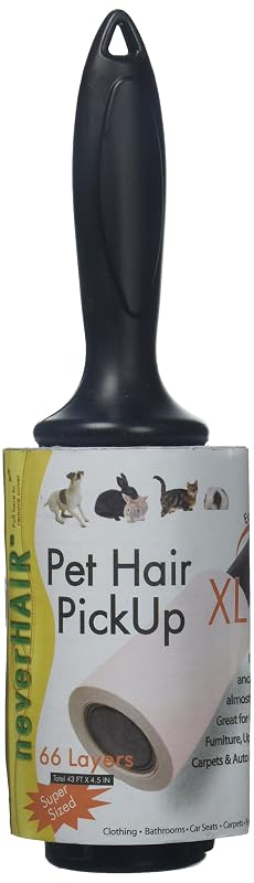 Rolo Manual Removedor de Pelos de Borracha Savory Prime NeverHair XL para Roupas, Móveis, Tapetes e Cama
