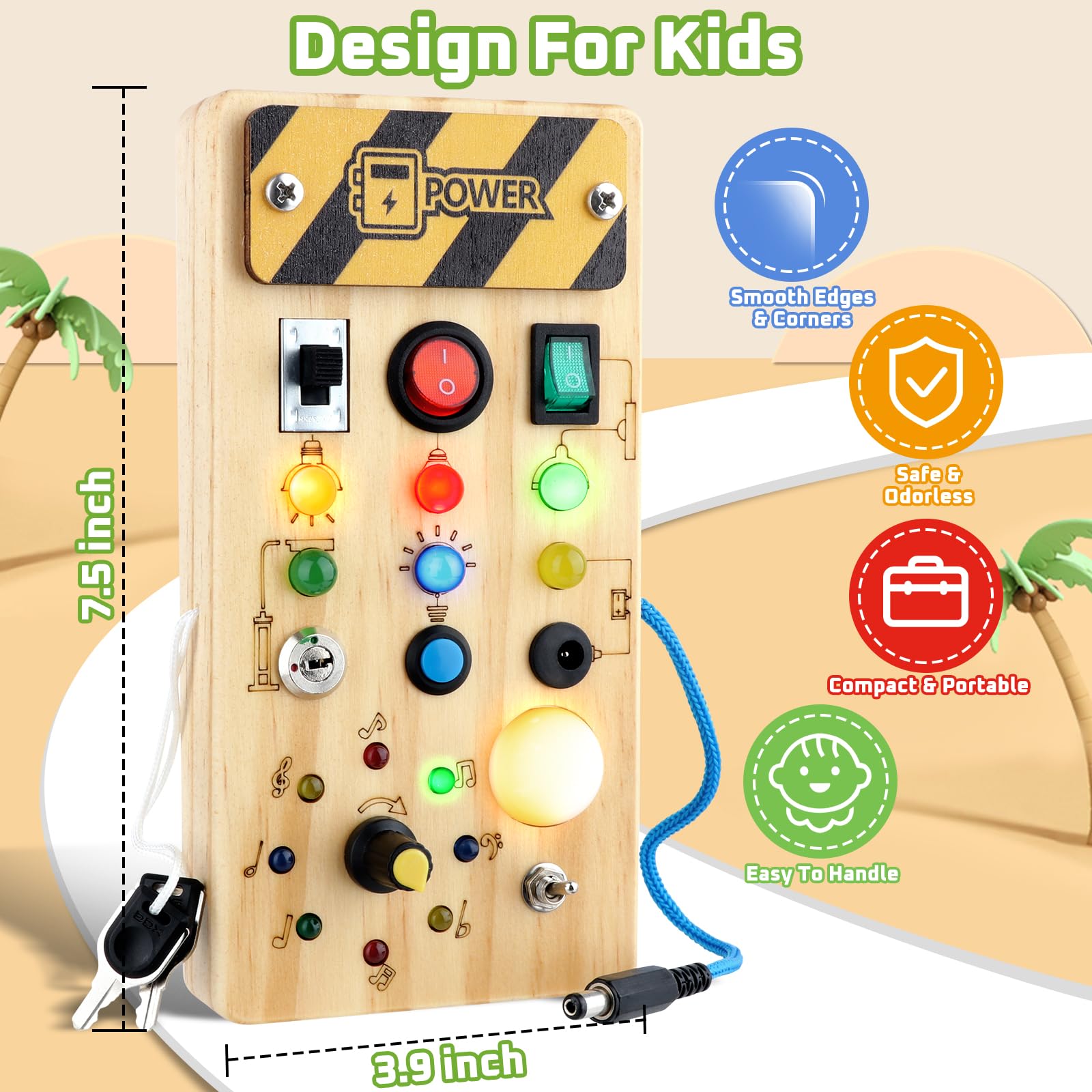 Amazon.com: Toddler Toys Busy Board with Led Light