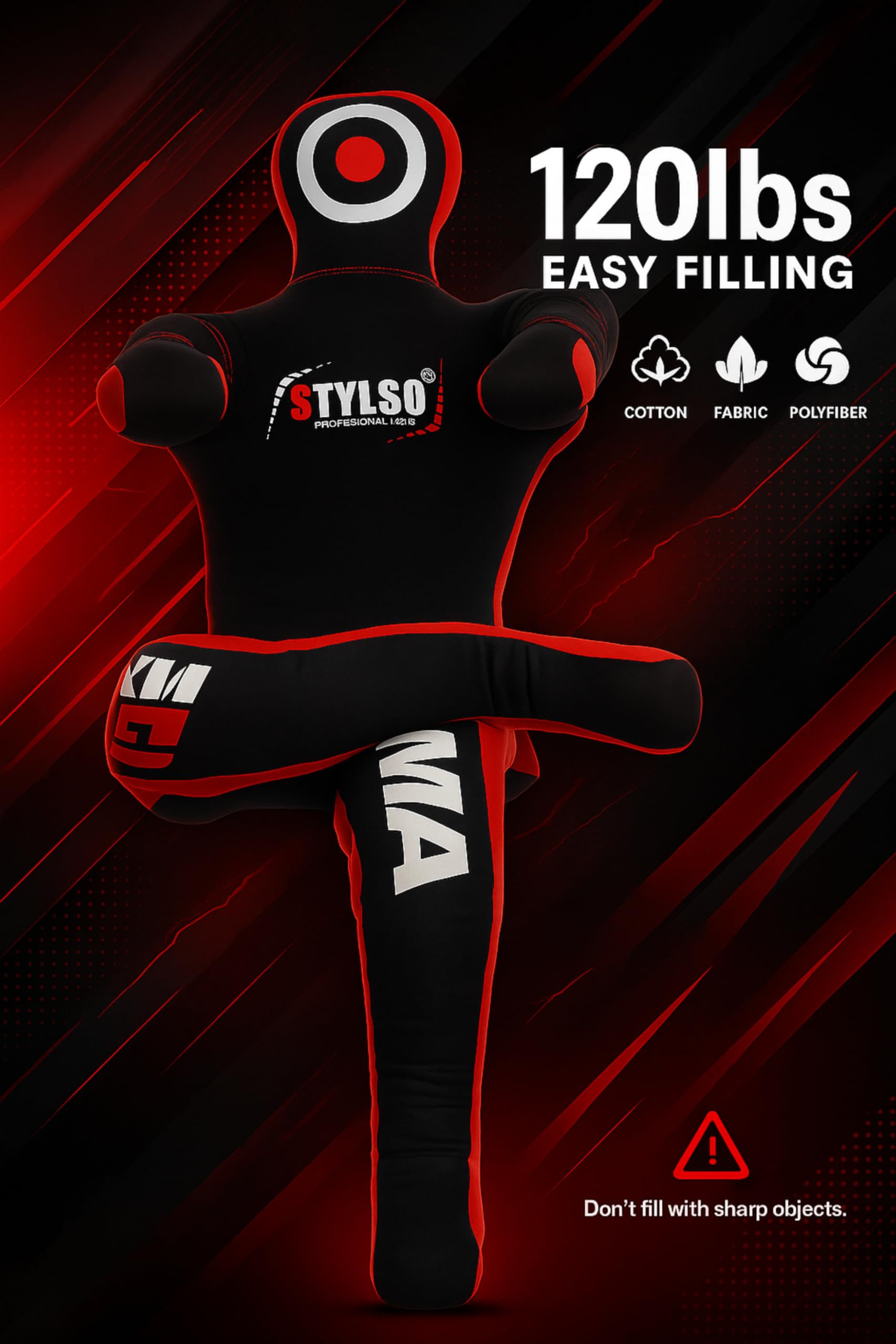 Wrestling Dummy Grappling Dummies - Brazilian Jiu Jitsu Mixed Martial Arts BJJ MMA Boxen Judo Karate Training - Stehend - 1.5m/60 1.8m/72 Schwarz - Blau - Rot - Gelb
