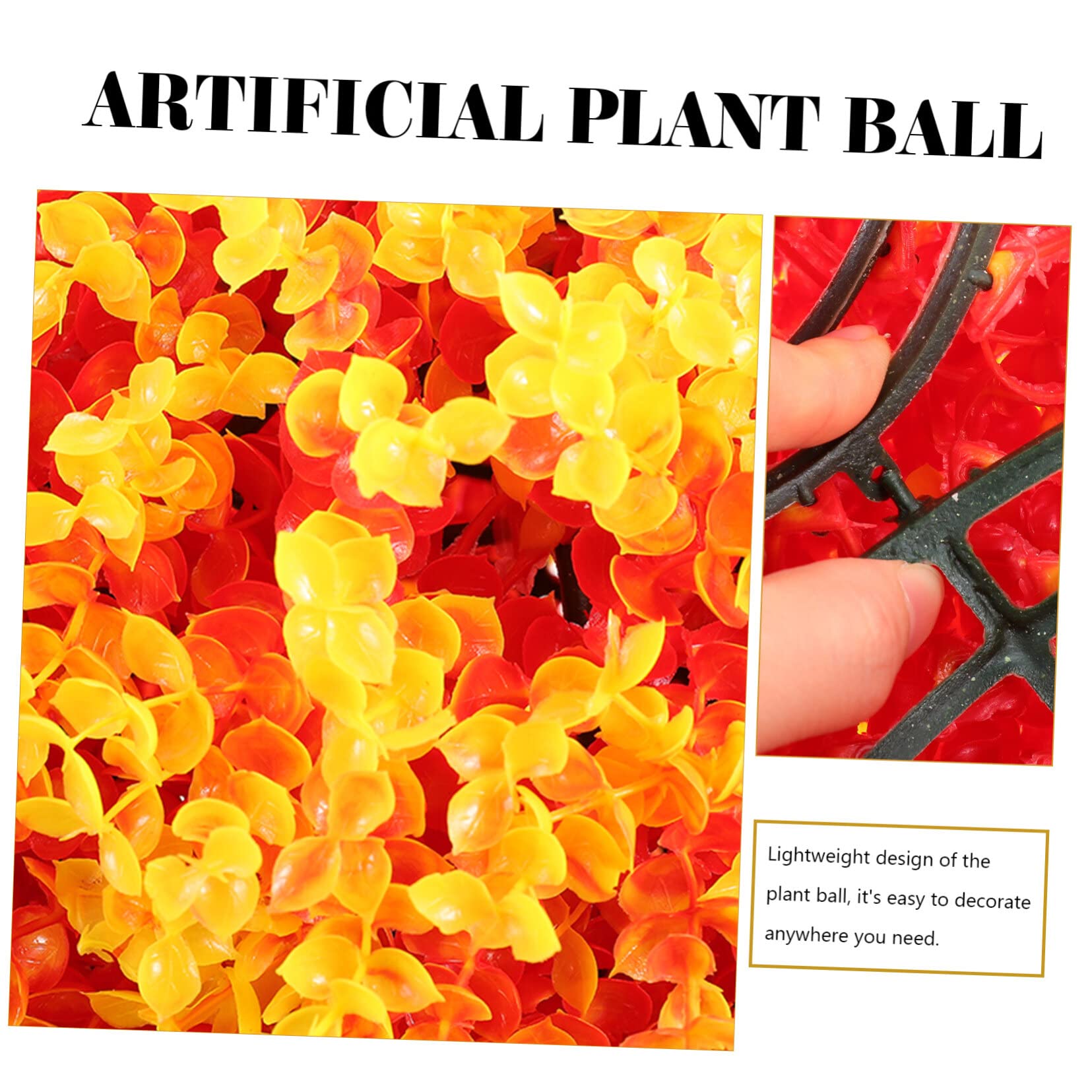 Homoyoyo Bola Topiaria de Eucalipto Artificial para Interiores, Plástico Naranja, Fácil de Decorar Poda, Adecuado para Fiestas y Hogar