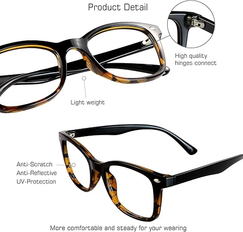 Miniatura 4 de VisionGlobal Ahorra un 30 % en dos pares de gafas de bloqueo de luz azul (rosa nola y tortuga dramática)