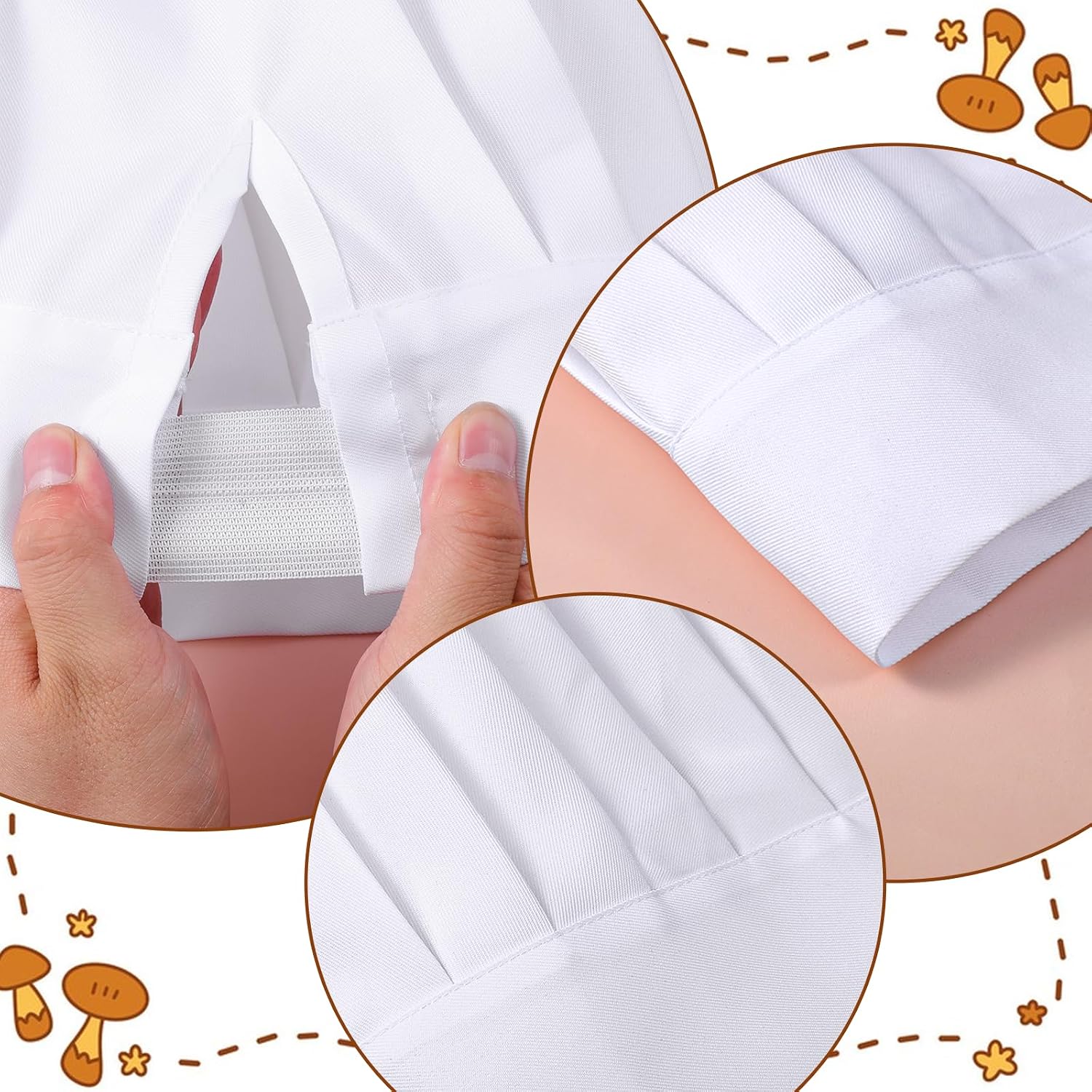 1 Pieces Chef Hats, Adult Adjustable Elastic Baker Hat White | Kitchen Cooking Chef Caps for Men Women, White