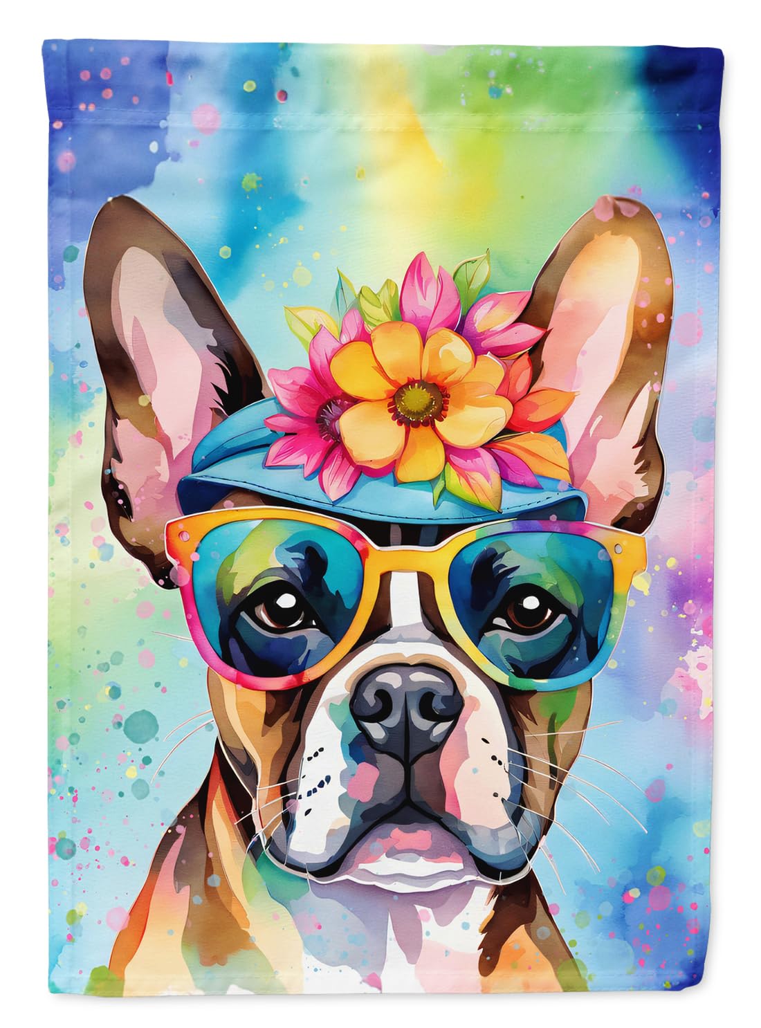 Œuvre d'art suspendue Boston Terrier en polyester durable, drapeau de maison de qualité supérieure