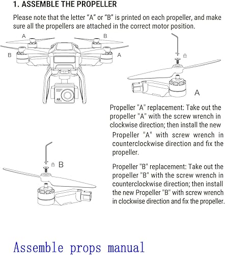 Miniatura 2 de Blomiky 2 juegos de 8 hélices plegables F7 de repuesto compatibles con Bwine F7GB2 F7 SJRC F7S F7 4K 9800FT RC Quadcopter Drone F7 Propeller 2