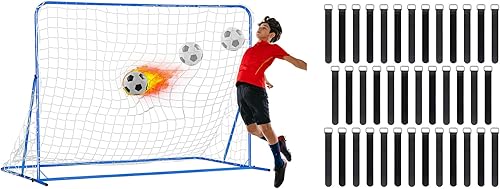 Red de portería de fútbol de 7 x 5 pies con red de fútbol con correas de cierre de