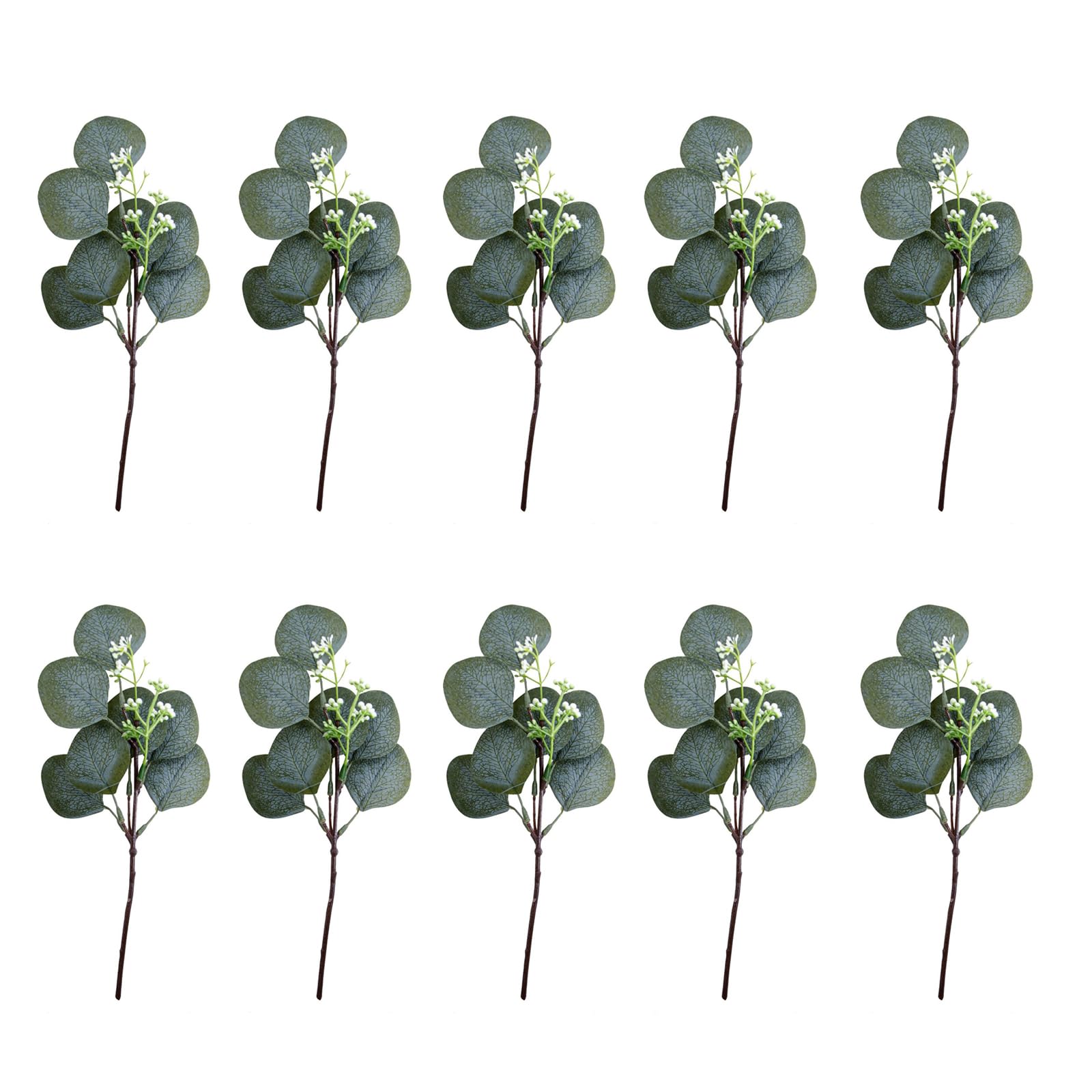 Msioytog Eucaly 2 10Lots Artificial Eucalyptuses Branches Flower Arrangement Wedding Supply For Flower Displays And Decoration Low Maintenance Eucalyptuses Stems