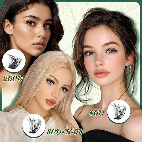 Miniatura 2 de 280 racimos de pestañas KEYYOU 100D rizo D 9-18 MIX pestañas gruesas súper suaves extensiones de pestañas para bricolaje en casa (100D-D, 9-18 MIX)