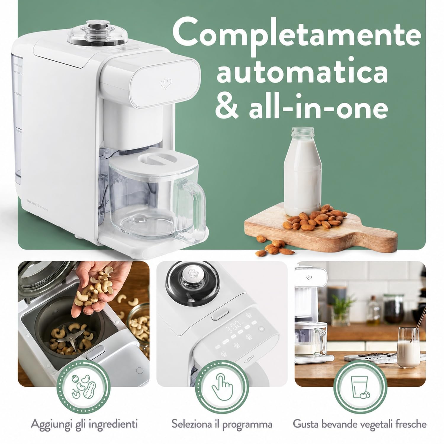 SPRINGLANE Produttore di latte di mandorle Produttore di latte di soia Mila (0.6 L)