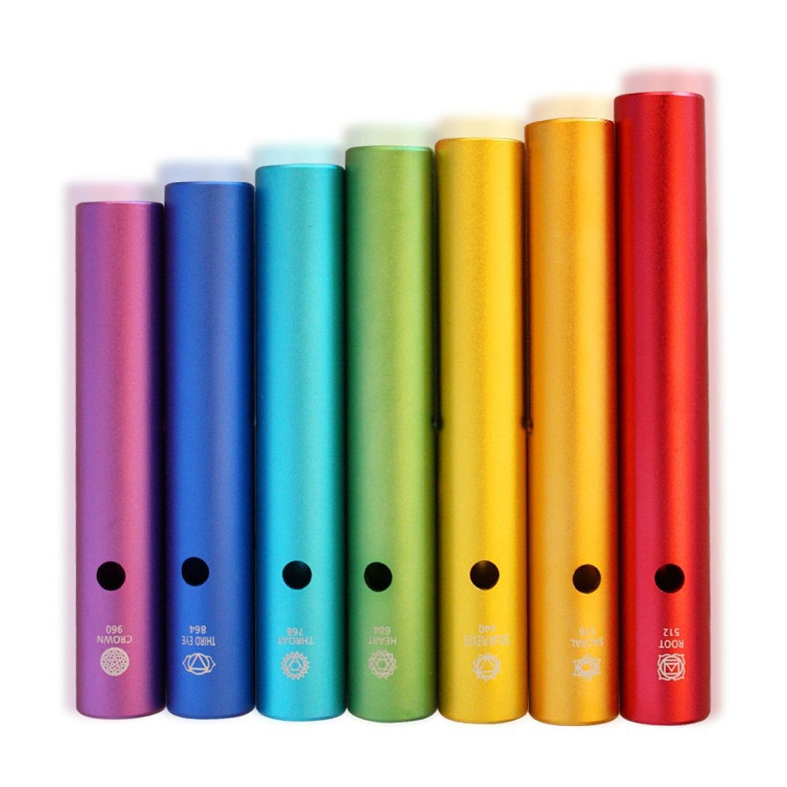 Wah-wah-röhrenset, 7 Wah-metallröhren, Regenbogenfrosch-soundröhre, 512 Hz/576 Hz/640 Hz/684 Hz/768 Hz/864 Hz/960 Hz, Instrument Für Heilung, Meditation, Zur Musikbegleitung
