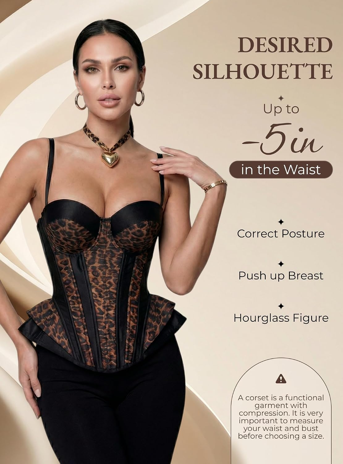 WS Waist Secrets Perfect Corset NYC Overbust Top for Women – 19 Steel Boned Bustier, Corset Top for Daily Wear & Night Out