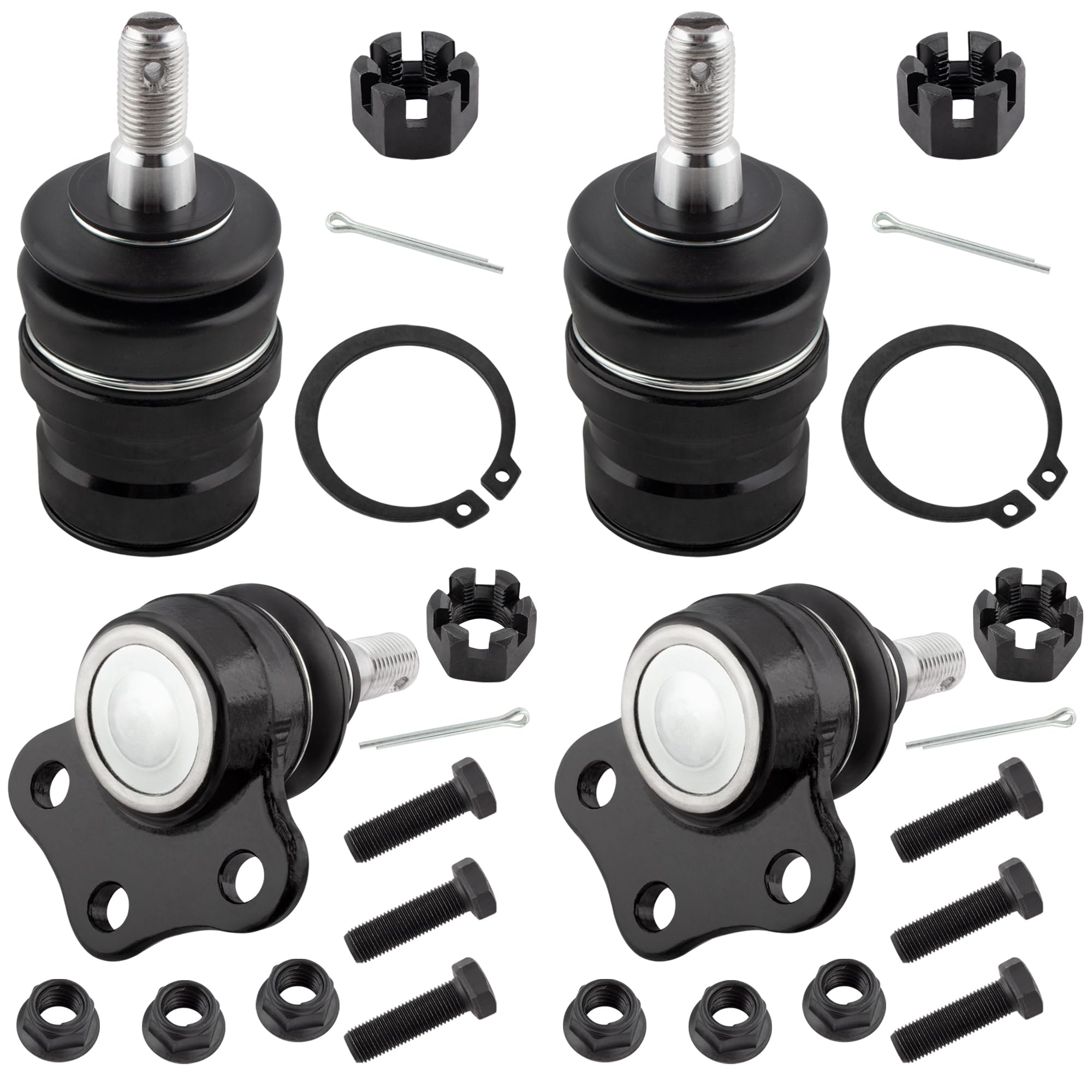 BOXI 4pcs Front Upper & Lower Ball Joints Fit for Dodge Dakota 1997 1998 1999 4WD / Durango 1999 4WD / Durango 1998 | K7242 K7267
