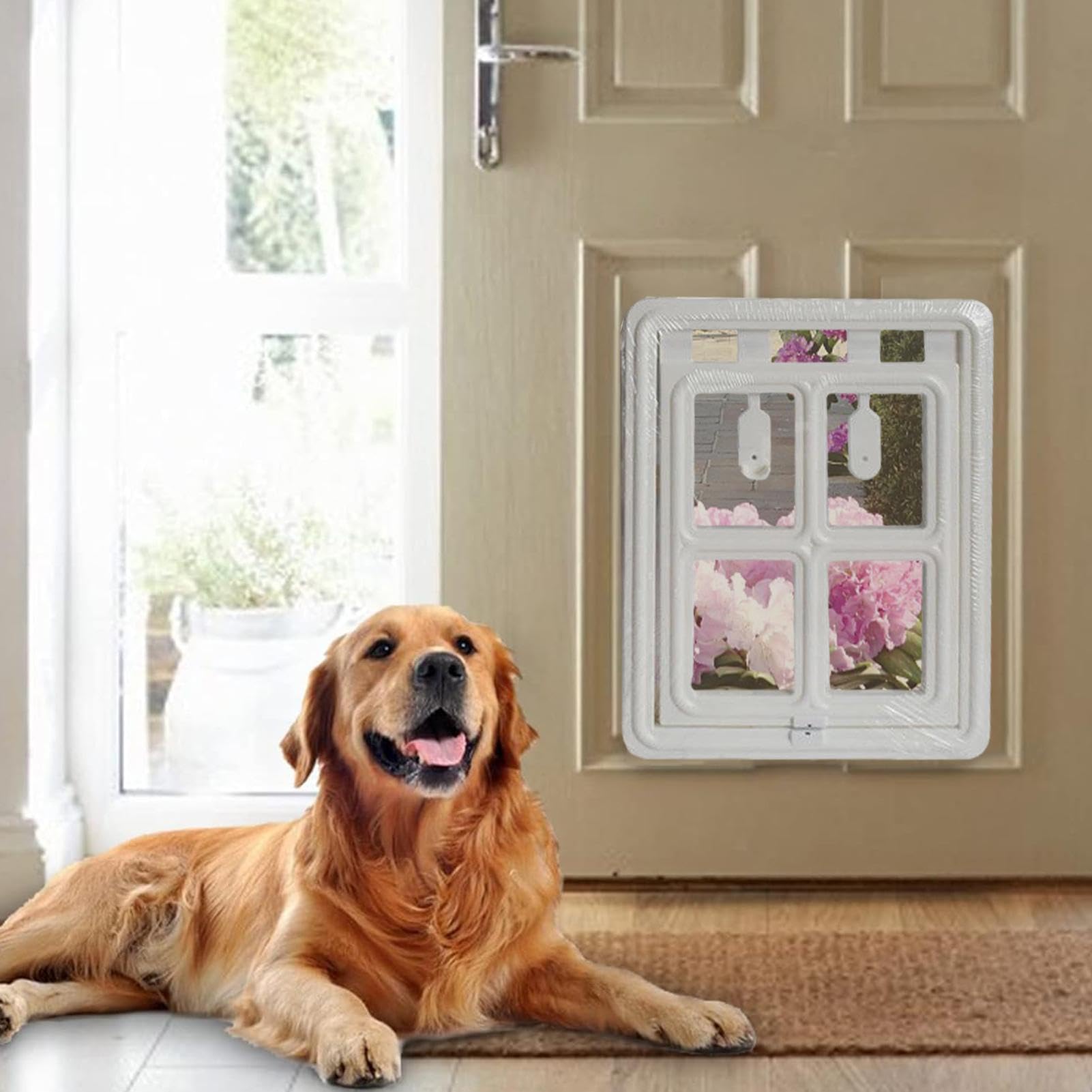 Trappes À Chat Accessoire Indispensable Pour Chien Et Animaux Installation | Chatière Magnétique De Fenêtre Volet Souple Isolé Imperméable Pour Accès Intérieur/Extérieur
