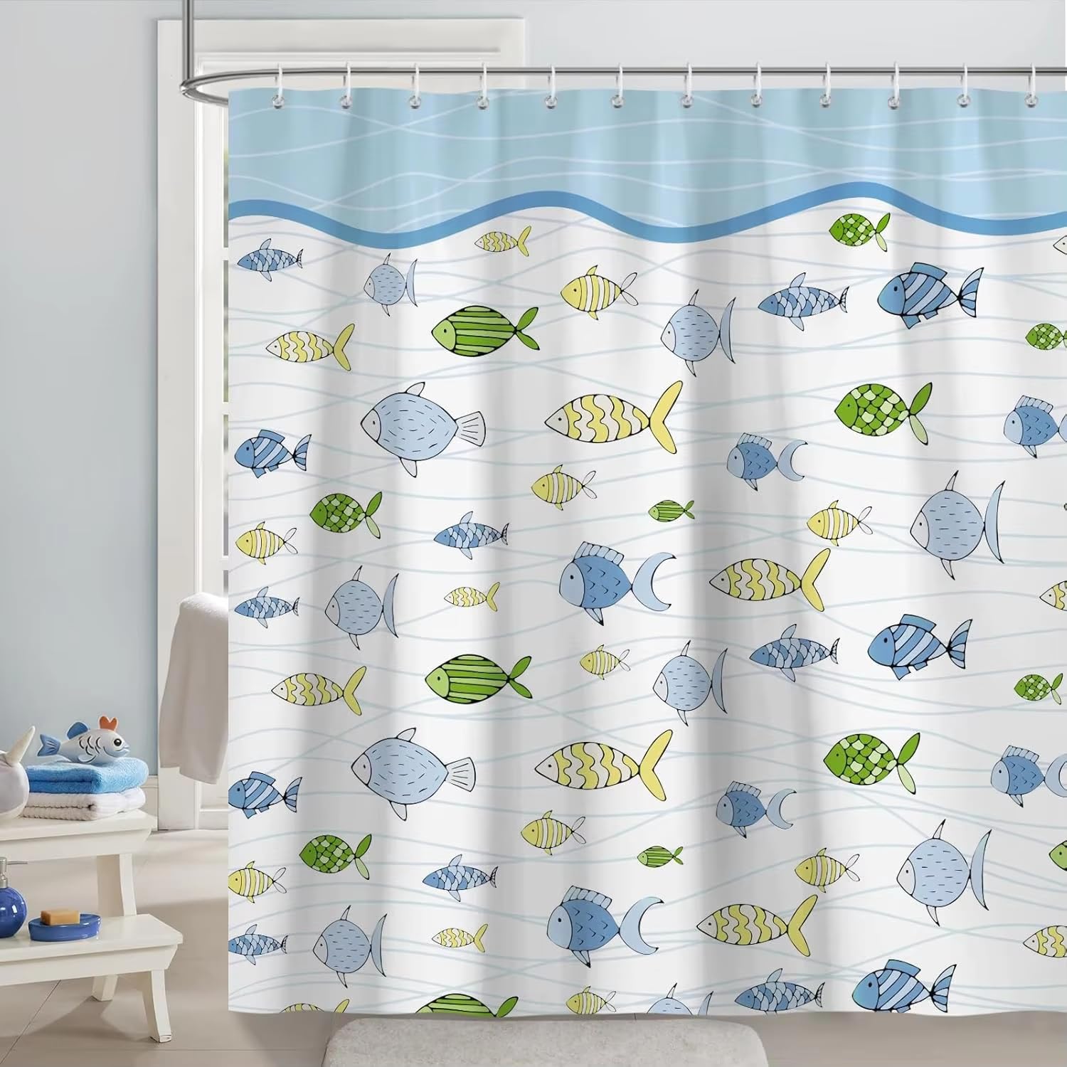 Rideau de douche grand format pour stopper les fuites d'eau