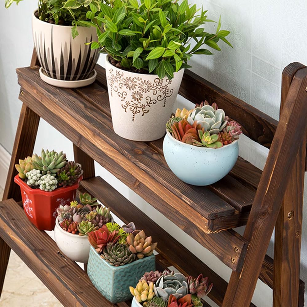Amazon.co.jp: 植物スタンド 木製 植物スタンド トレリス 屋内 屋外 3