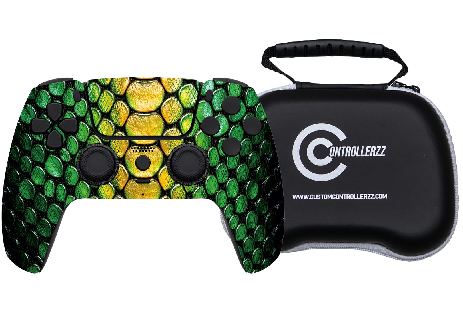 Custom Controllerzz Viper Grid Controller Case Bundle Includes Viper Grid Custom Wireless Controller for PS5 PC Universal Protective