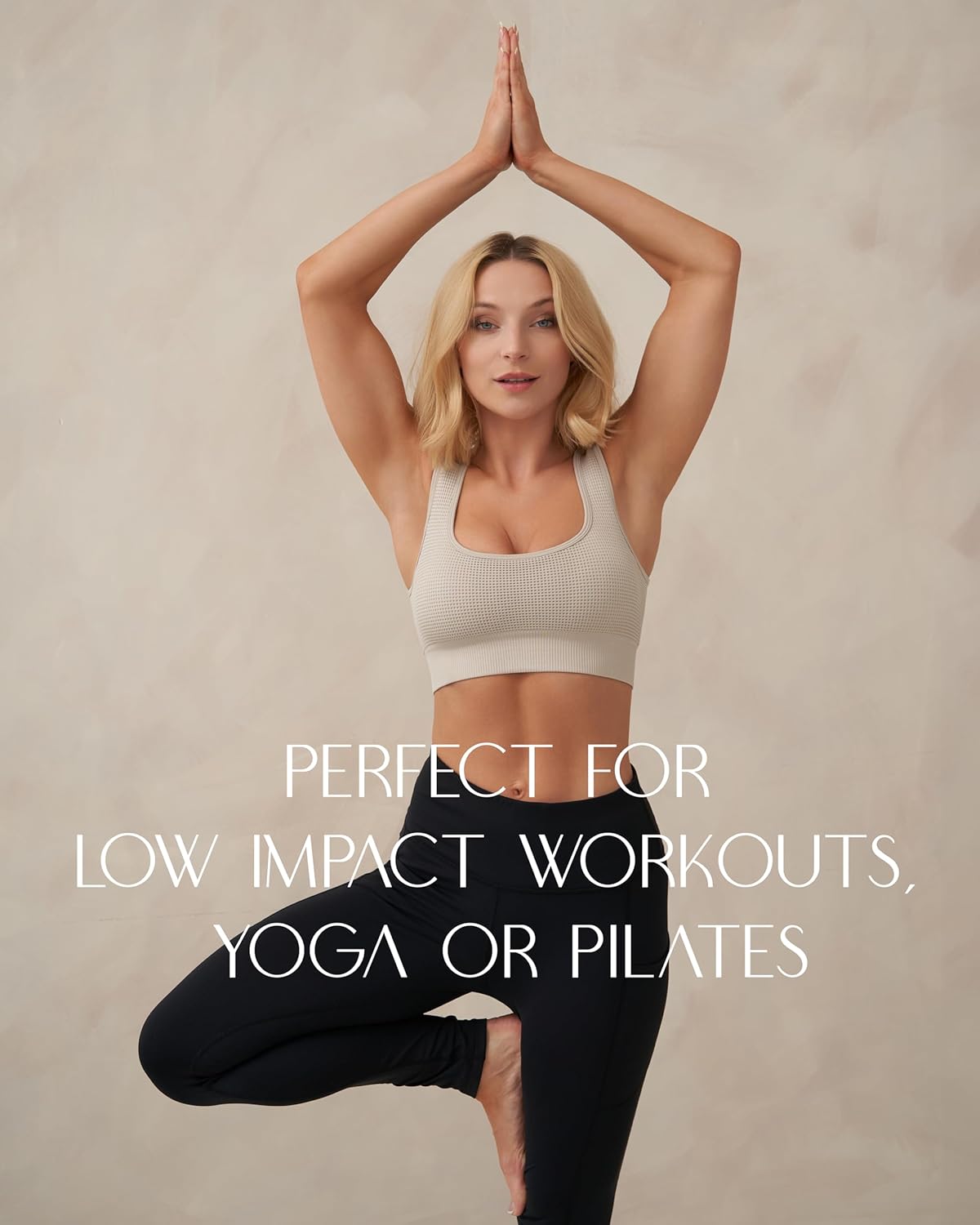 Square Neck Padded Sports Bra, Push Up Sports Bra for Women, Cute Comfy Seamless Scoop U Back Low Impact Workout Gym Yoga Bra - Image 5