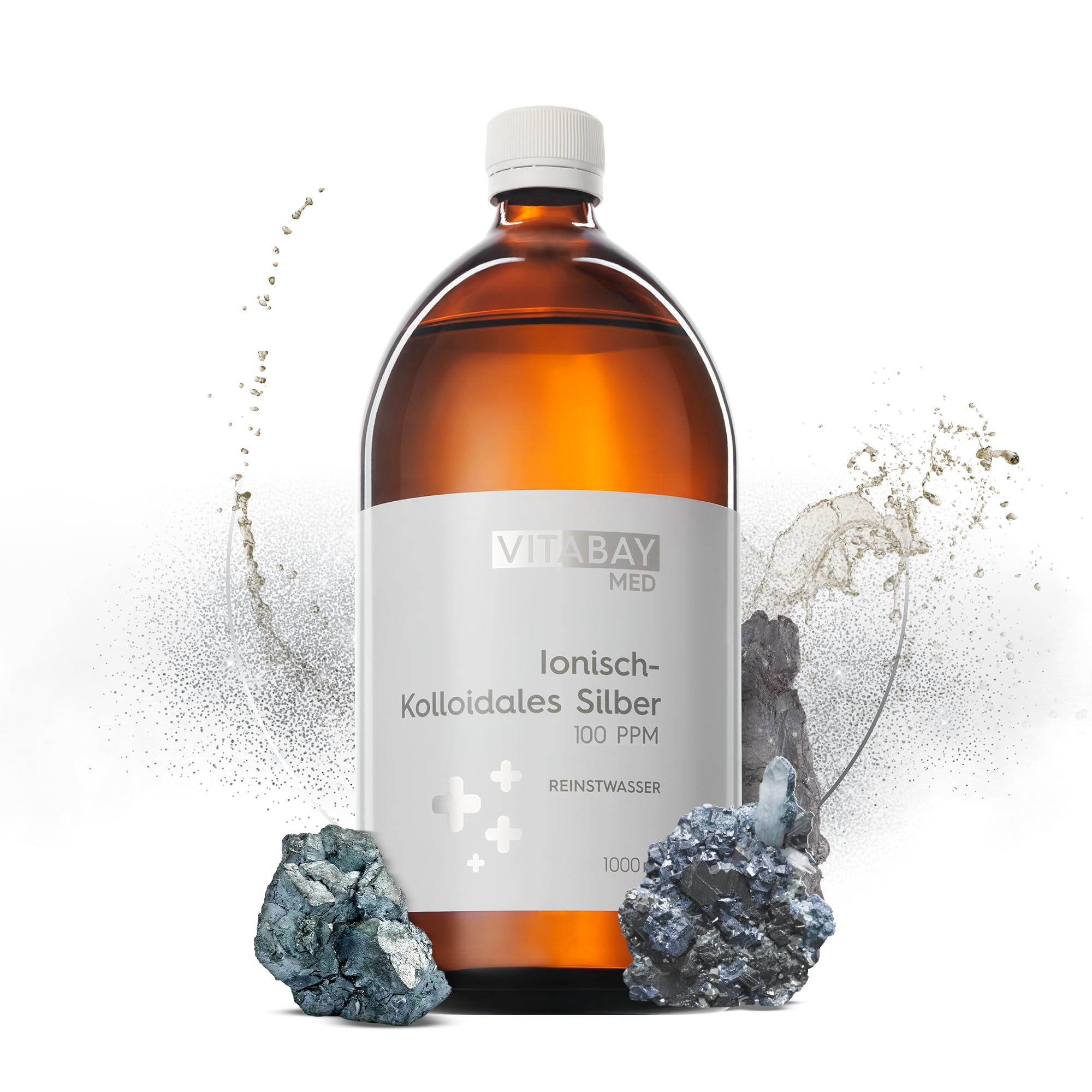 Vitabay Kolloidales Silber 100 PPM - 1000 ml Kollodiales-Silber Hochdosiert