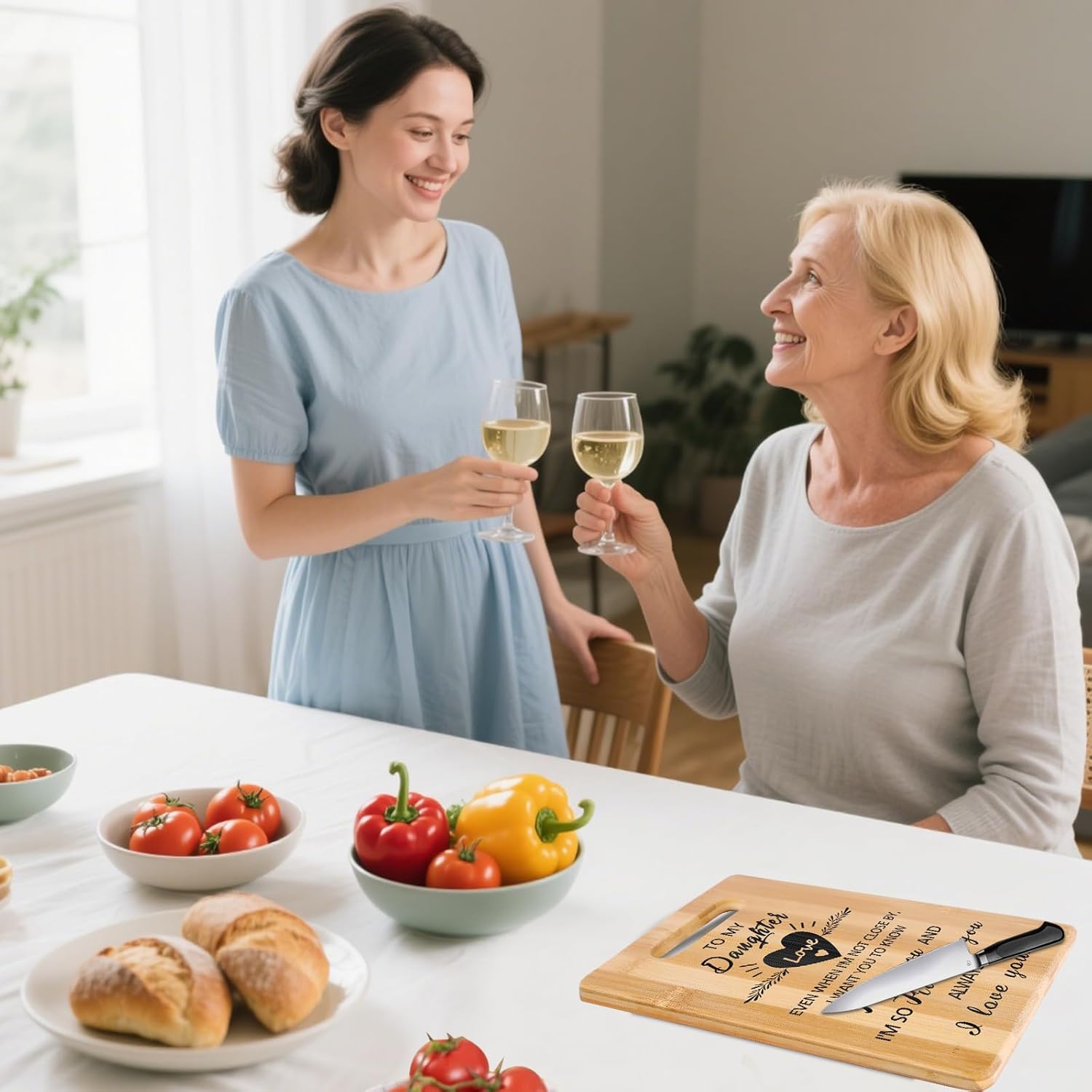 Daughter Birthday Gifts,Daughter Gifts from Mom Dad Parents,Best Birthday Mother's Day Gifts for Daughter,Unique Engraved Cutting Board Present,Wedding Christmas Gifts for Daughter - Image 5