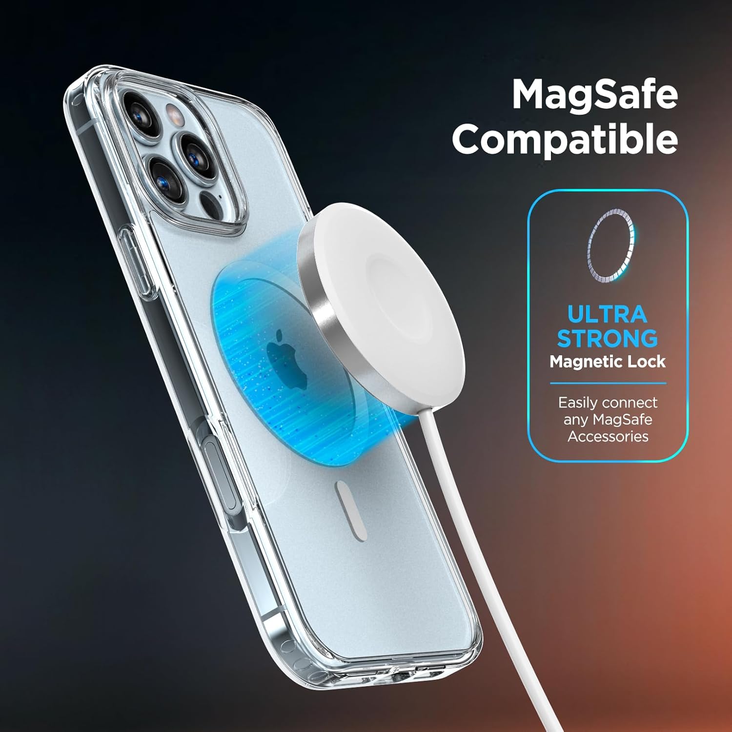 Encased Compatible with iPhone 16 Pro Max Belt Case with Phone Holster Clip, Compatible with MagSafe (Crystal Clear) - Image 5