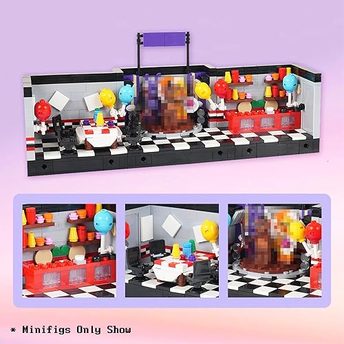 Miniatura 4 de -MOC FNAF - Juego de construcción de escenarios, lindos bloques de construcción creativos para niños, Halloween para niños (745 piezas)