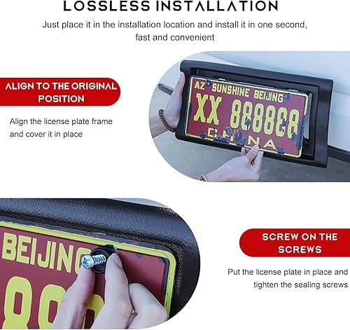Miniatura 3 de Protector de parachoques para placa de matrícula, 2.3 pulgadas de grosor, EVA para montaje en placa de automóvil, protector de marco con tornillos,