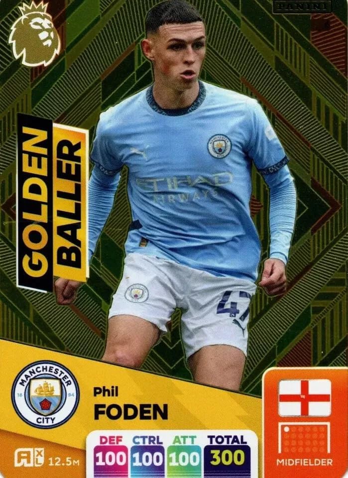Panini Premier League 2024 2025 Phil Foden Golden Baller Trading Card