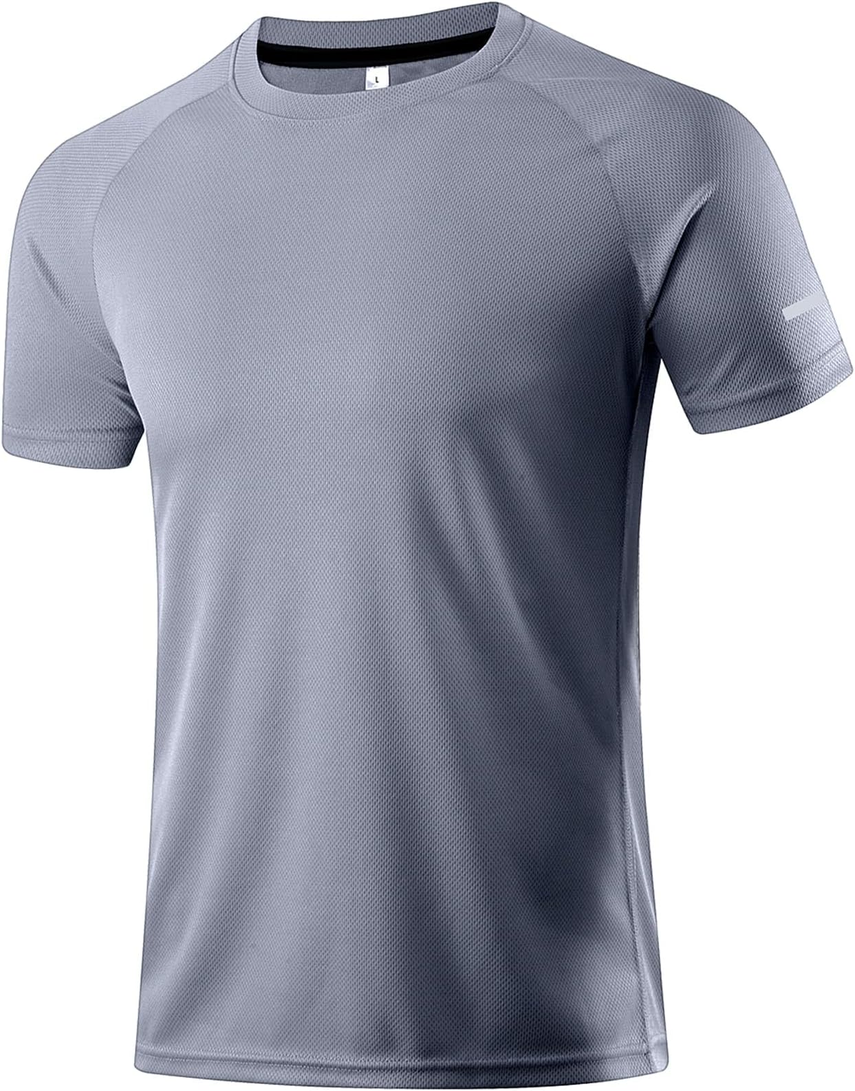 Men’s Active Quick Dry Crew Neck T Shirts | Athletic Running Gym Workout Short Sleeve Tee Tops Bulk