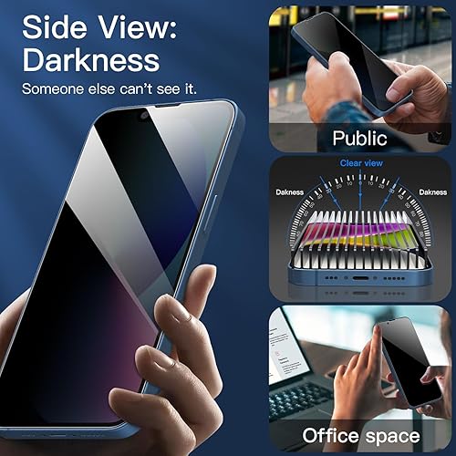Miniatura 195 de NEW'C - Paquete de 3 protectores de pantalla para iPhone 14, iPhone 13, iPhone 13 Pro (6.1 pulgadas), protección mejorada de vidrio templado