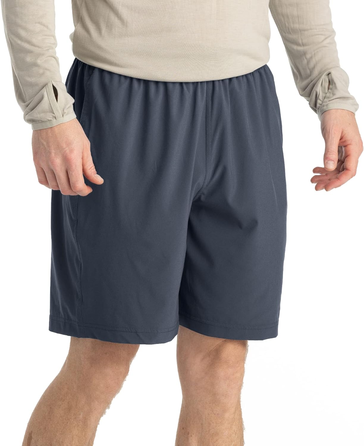 Free Fly Men's Breeze Short - 8" Inseam, Quick-Dry Lightweight Active Shorts for Men, UPF 50+ Sun Protection - Blue Dusk II, Medium