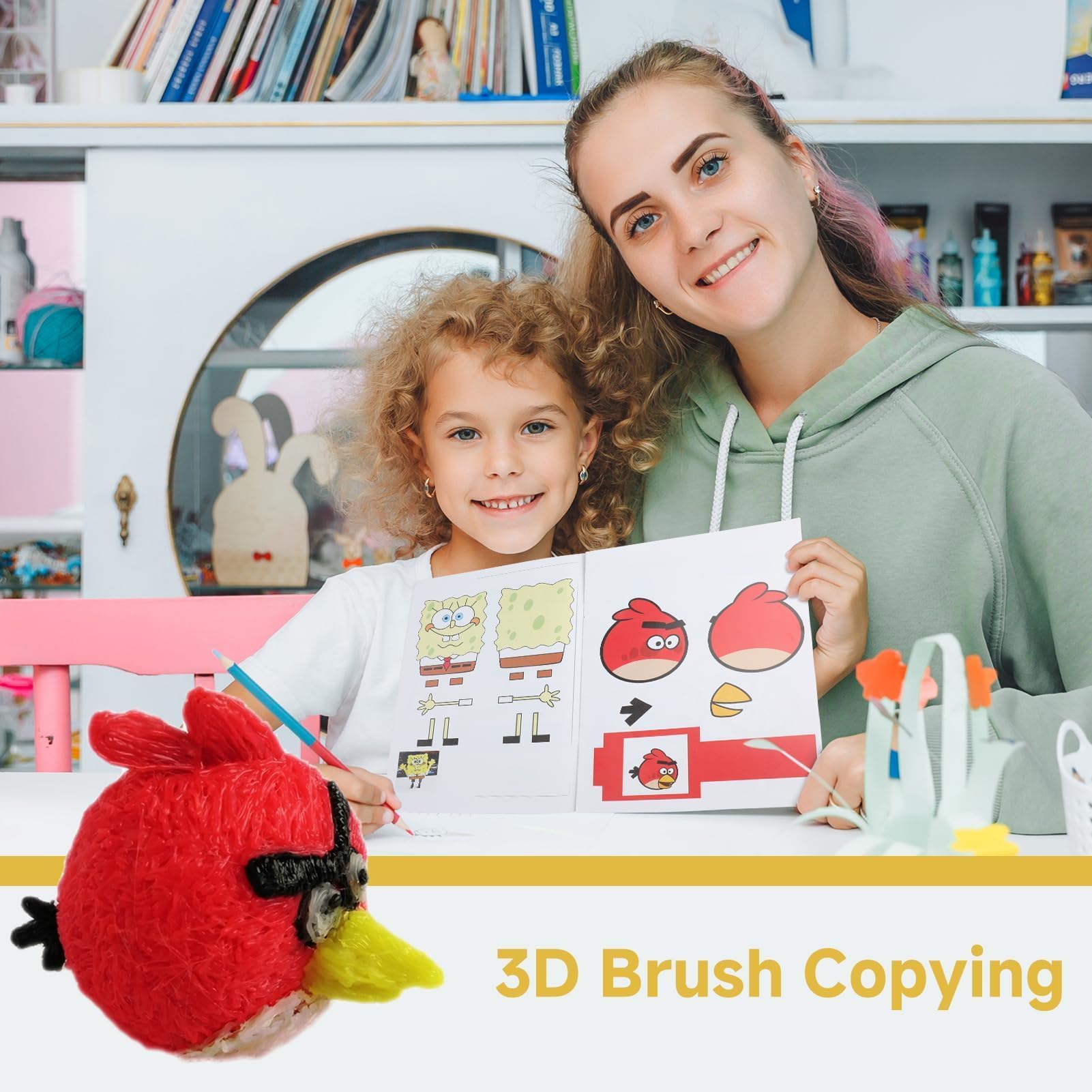 Lot De 40 Modèles De Stylos 3D, Colorés, Avec Un Tableau à Dessin En PVC Transparent Réutilisable, Accessoires 3D, Pochoirs Pour Enfants, Filles Et Adultes, Kit De Démarrage Pour Imprimante 3D