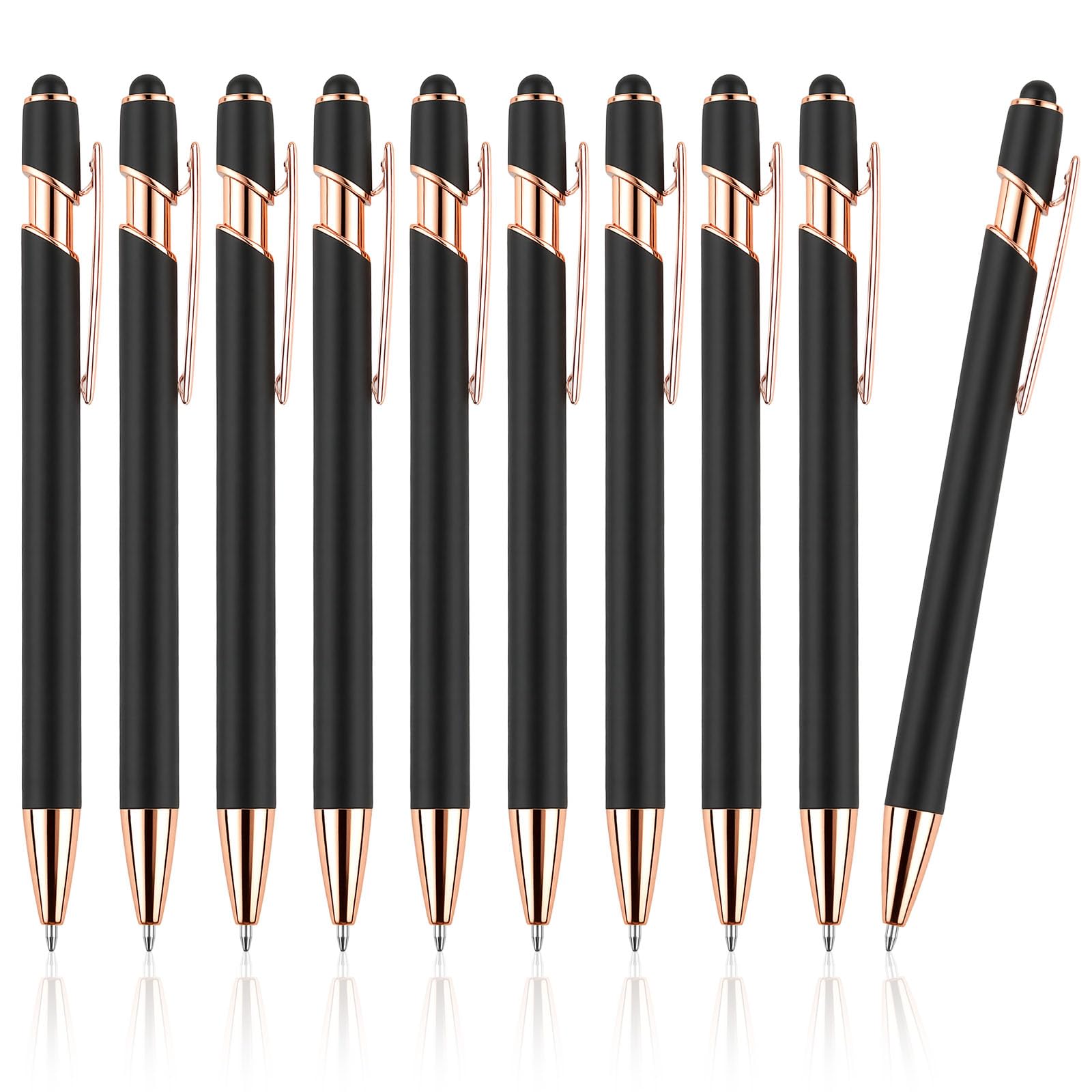 AOOSU Ballpoint Pens, Retractable Ballpoint Pens, 10PCS Funny Pen Screen Touch Stylus Pen Writing Journaling Office Supplies Funny Gift