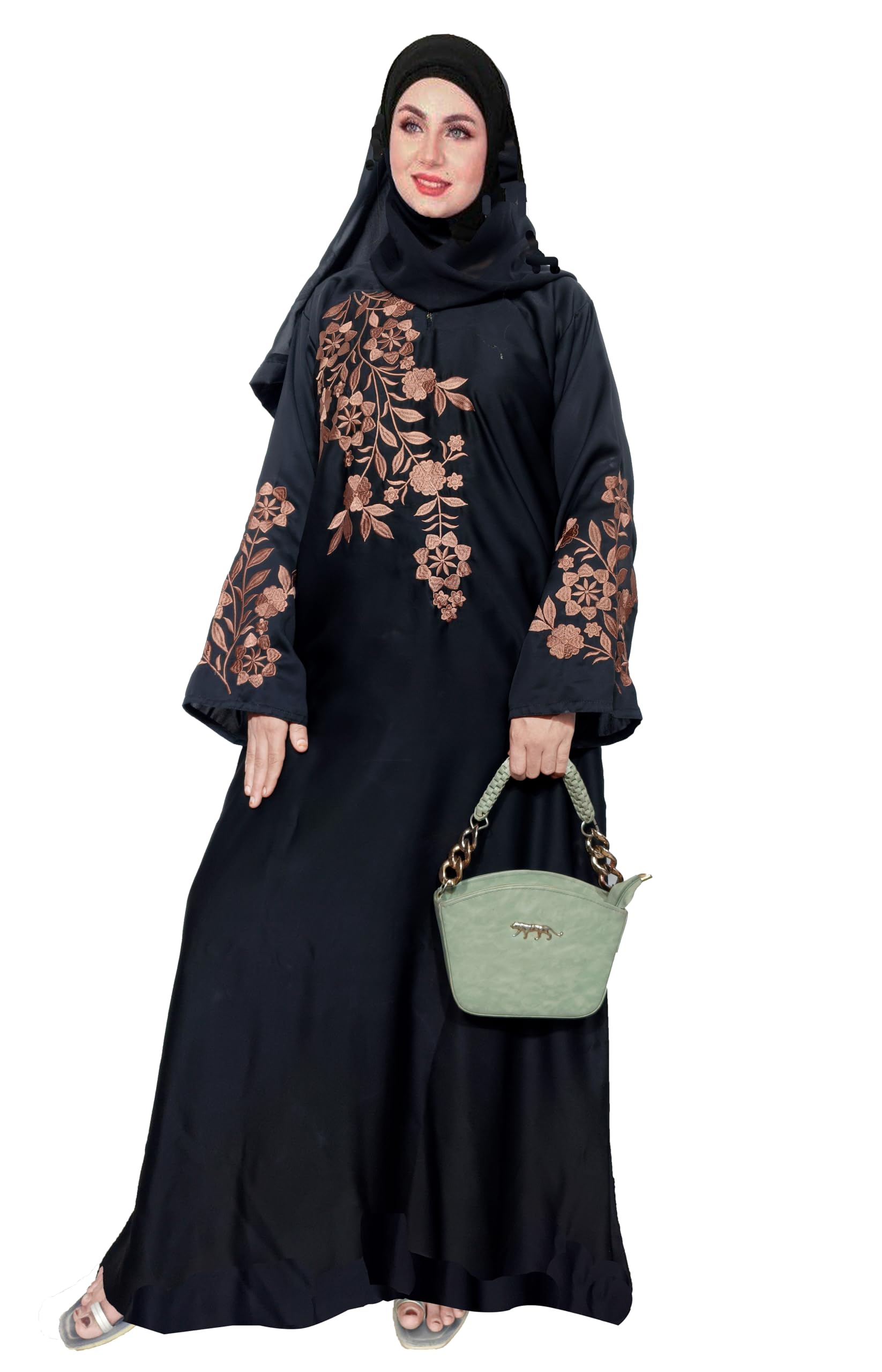 buraque designer Black Abaya Embroidery Work Burqa For Women Elegant abaya for women stylish-picture-11