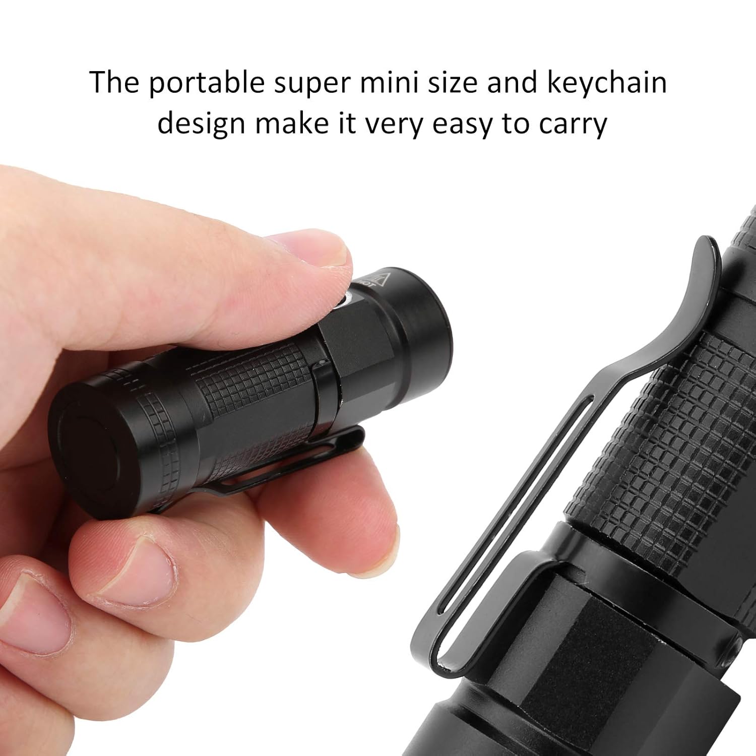 Mini Pocket Flashlight, Portable Keychain LED Flashlight Waterproof White Light Ultra Small Torch