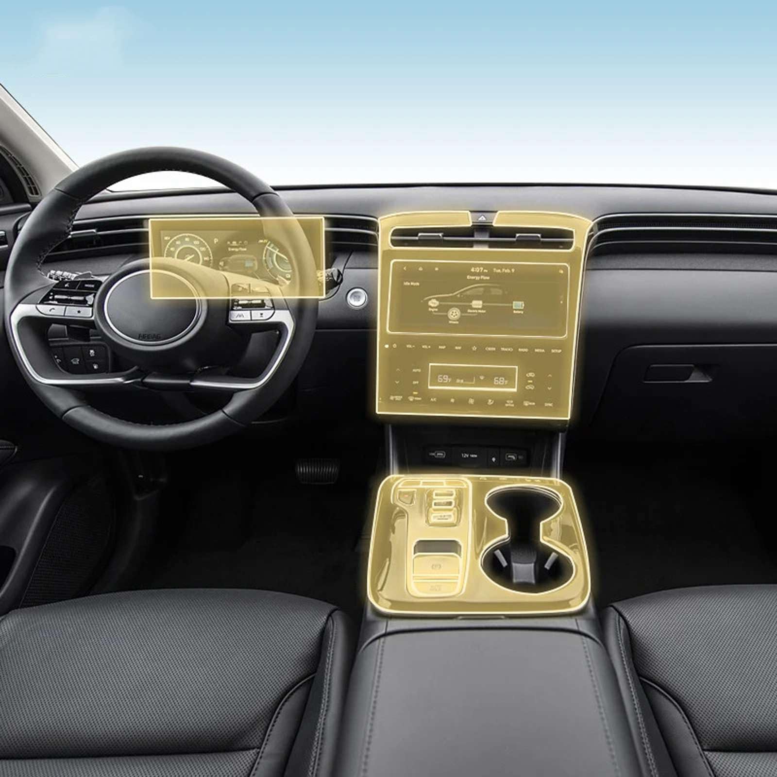 PPF Hyundai Tucson 2021-2024 film protection tpu prédécoupé intérieur