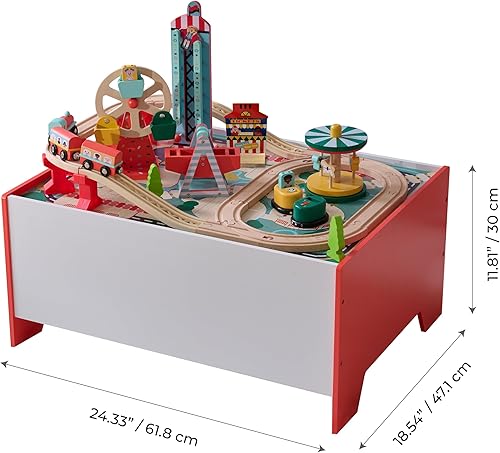 Miniatura 31 de Teamson Kids Laboratorio de juego preescolar 7 en 1 - Cubo de actividades de madera grande, laberinto de cuentas y conteo para niños, juguetes