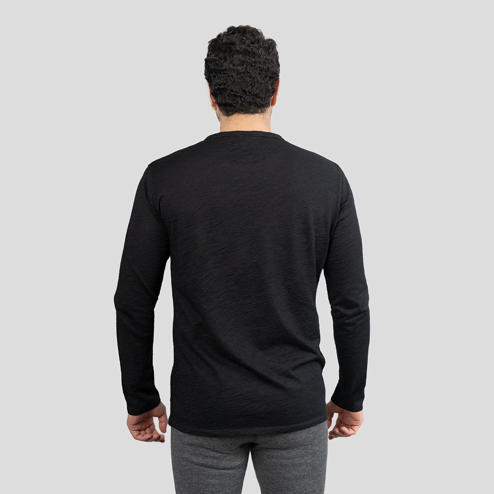 Arms of Andes Men's Alpaca Wool Long Sleeve Base Layer: 160 Ultralight