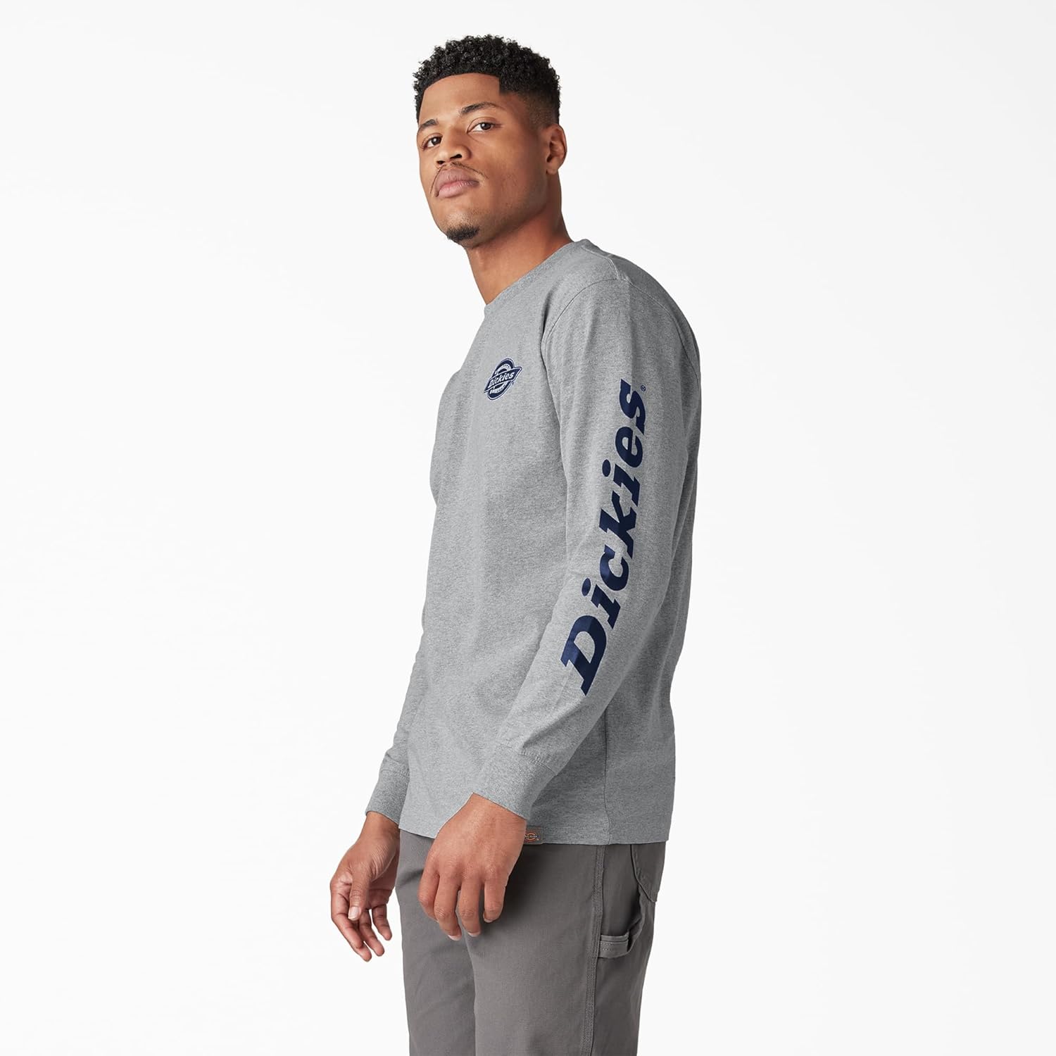 Dickies Mens Long Sleeve Heavyweight Logo T-Shirt