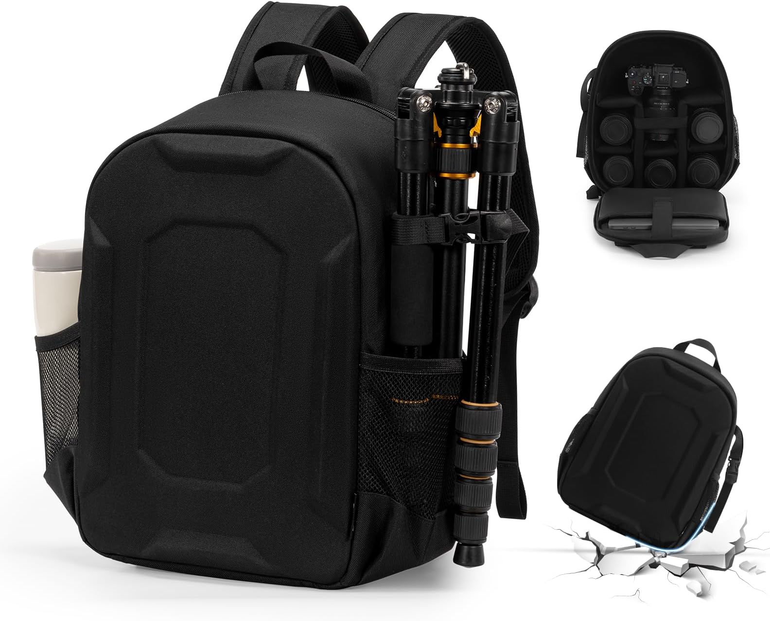 Amazon.com : Docooler Grey Backpack - Waterproof Camera Bag, Small DSLR ...