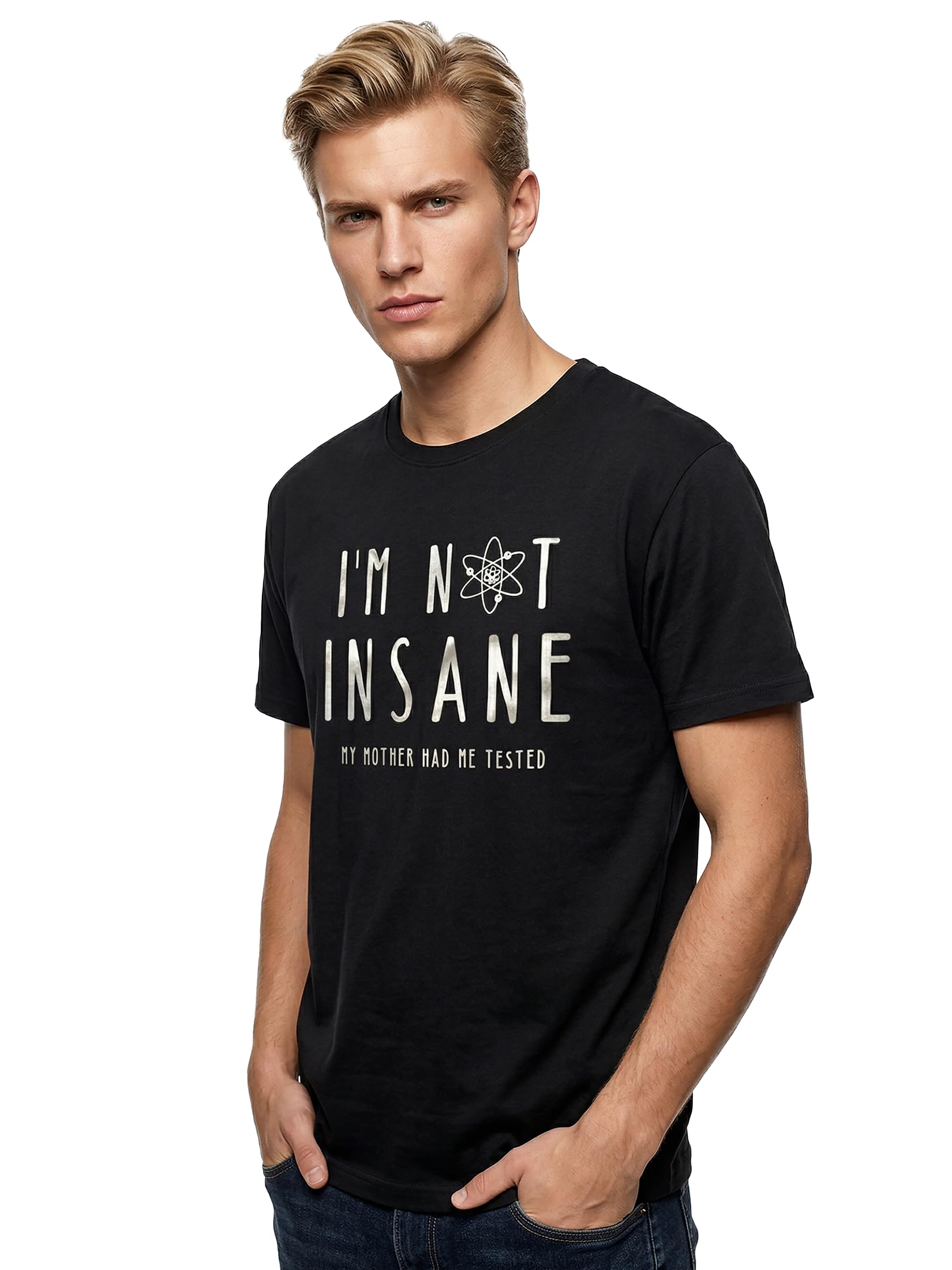 MAKAYA I´M Not Insane - Camiseta Negra con Mensaje
