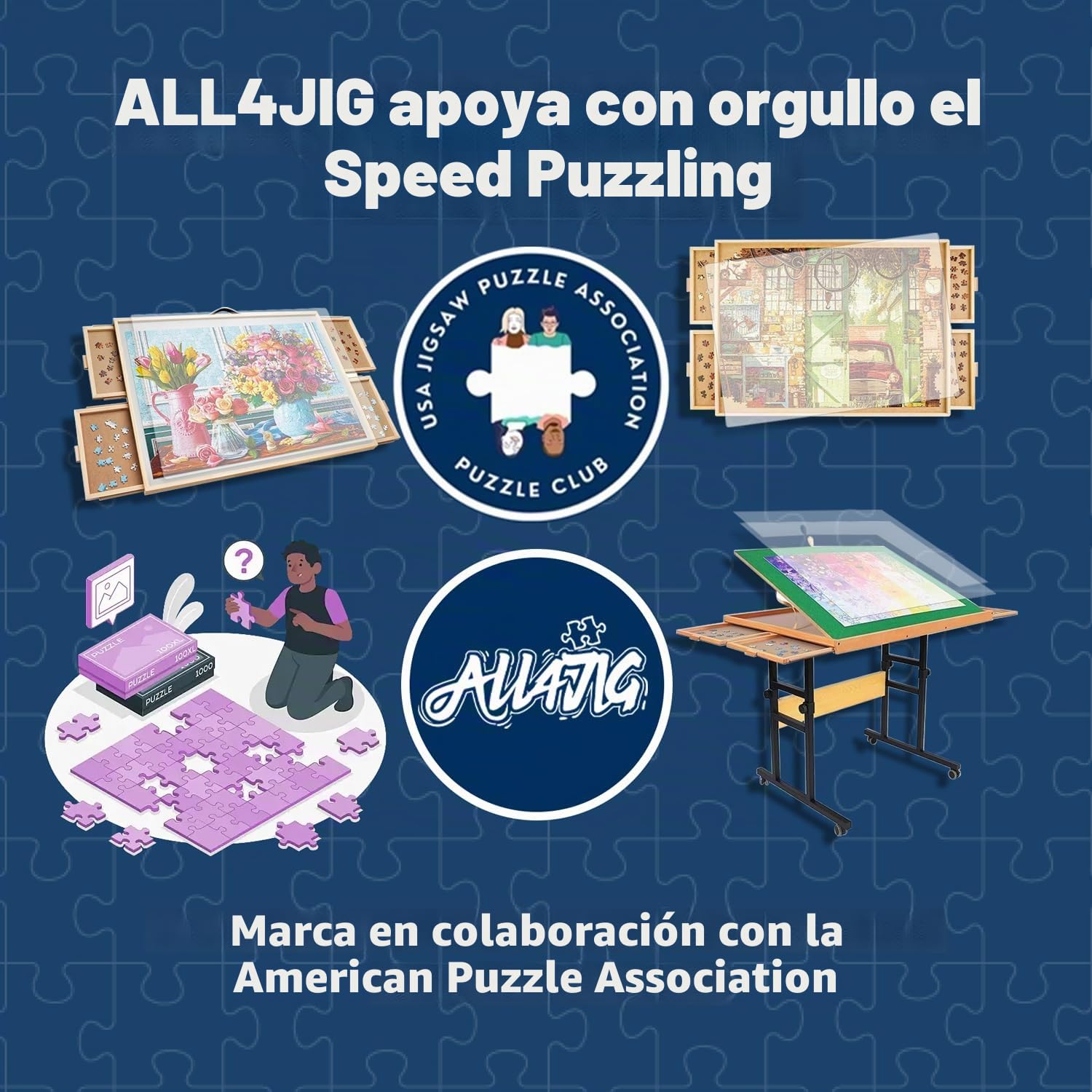 ALL4JIG Carpeta para Guardar Rompecabezas, para entusiastas de los Rompecabezas, Organizador Que Ahorra Espacio, Accesorios para Adultos