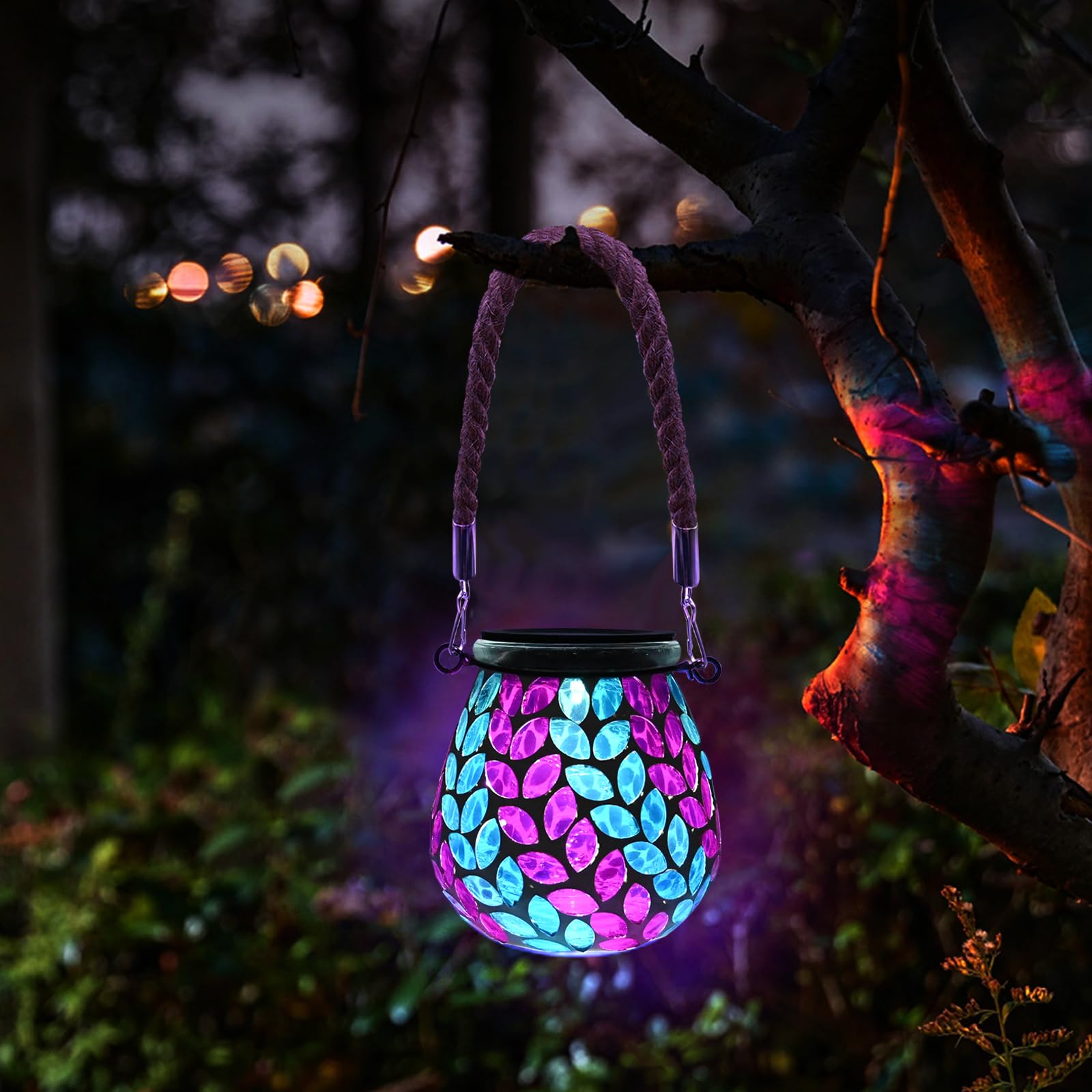 TOTHDATE 1PCS Oval Solar Mosaic Lights Outdoor - Image 3