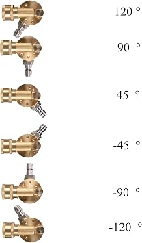 Tool Daily Pressure Washer Pivoting Coupler, Gutter Cleaner Attachment | 240 Degree with 7 Angles for Power Washer Nozzle Tips, 1/4 Inch Quick Connect, 4500 PSI