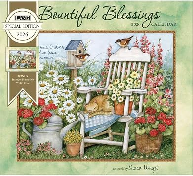 Lang, Bountiful Blessings Special Edition 2026 Wall Calendar by Susan Winget, 13.4 X 12, 12-Month Calendar with Stapled Binding