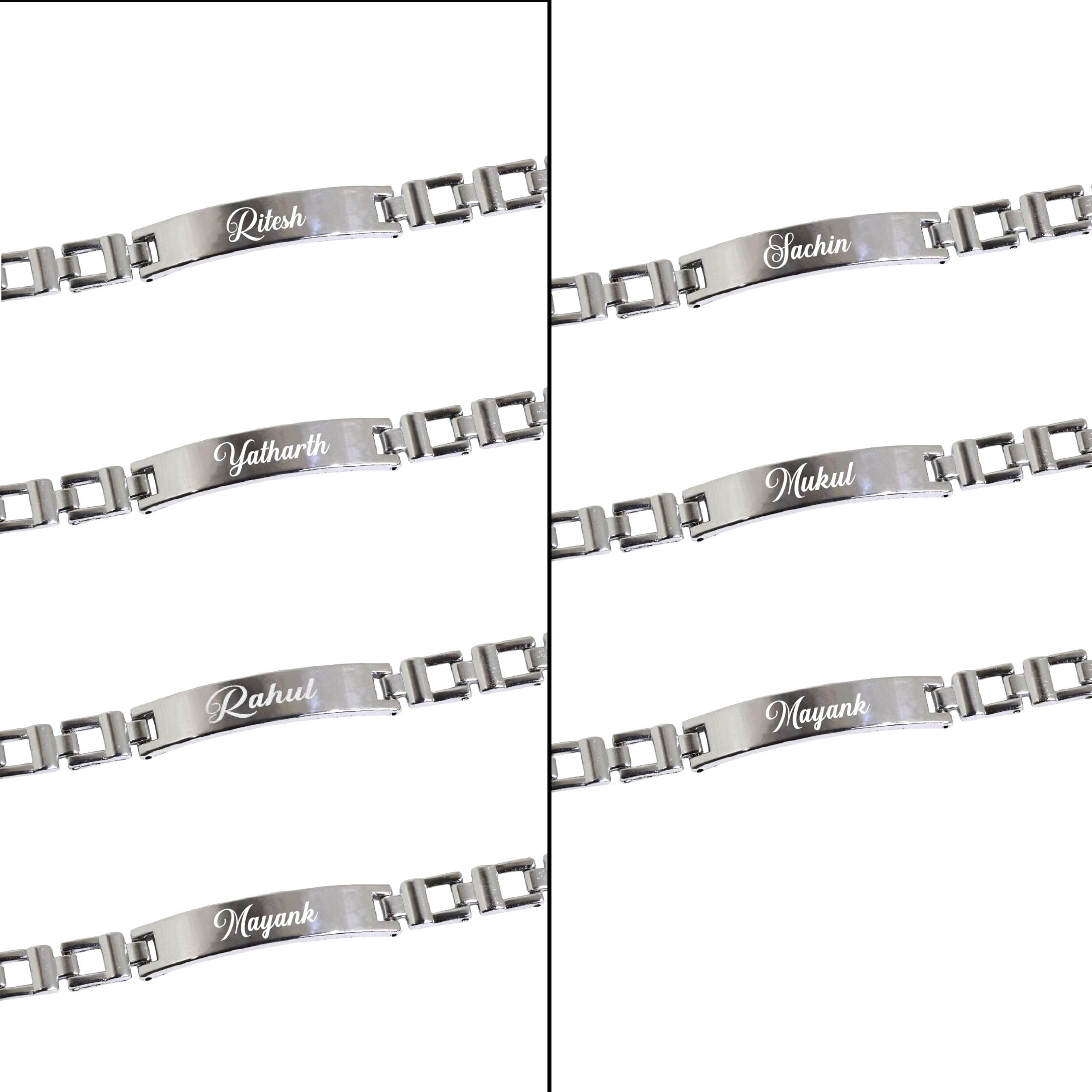 Innovative Gifts Personalised Bracelet Rakhi for Brother | Stylish Trendy & Long Lasting Customized Rakhi For Bhai Silver (Pack of 7) (B0D9SB8ZKR) Amazon Price History, Amazon Price Tracker