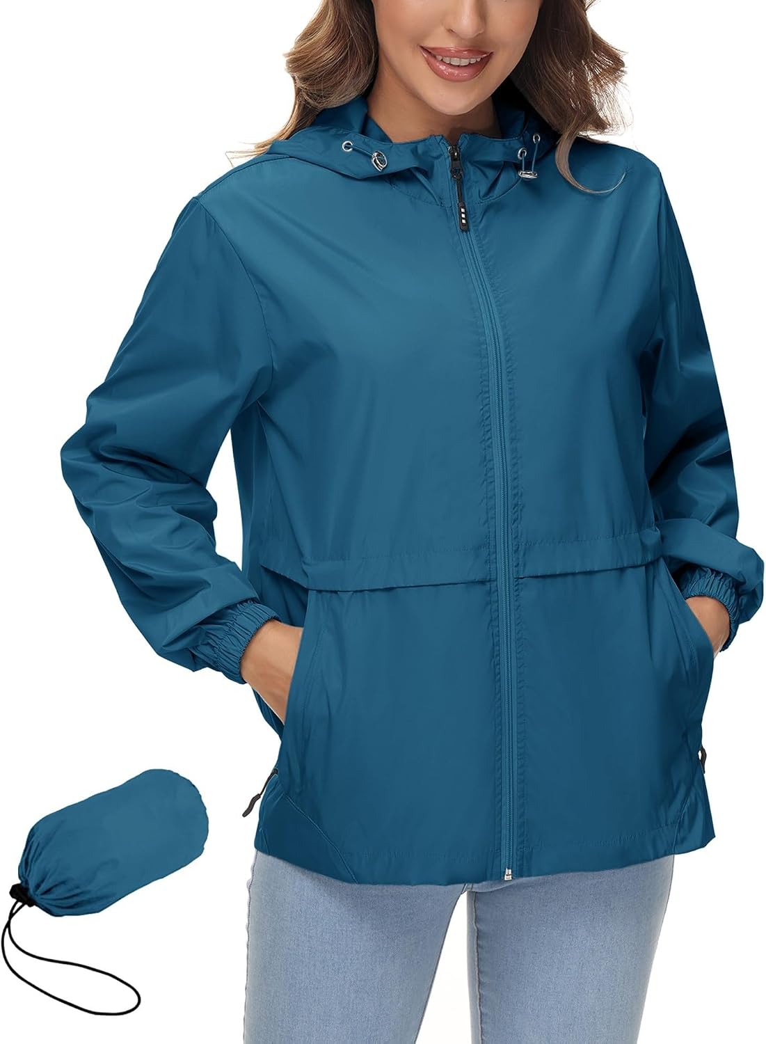 Jaqueta De Chuva Feminina Avoogue - Leve E Impermeável Com Capuz